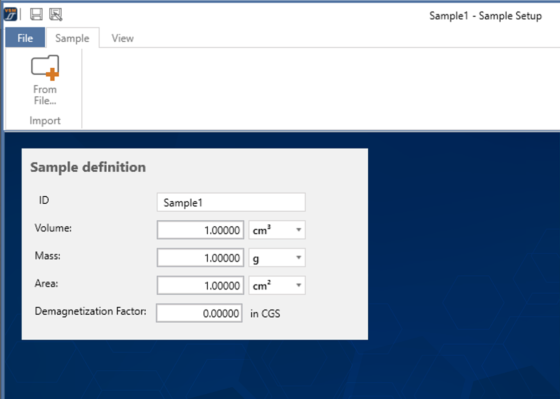 MeasureLINK sample setup