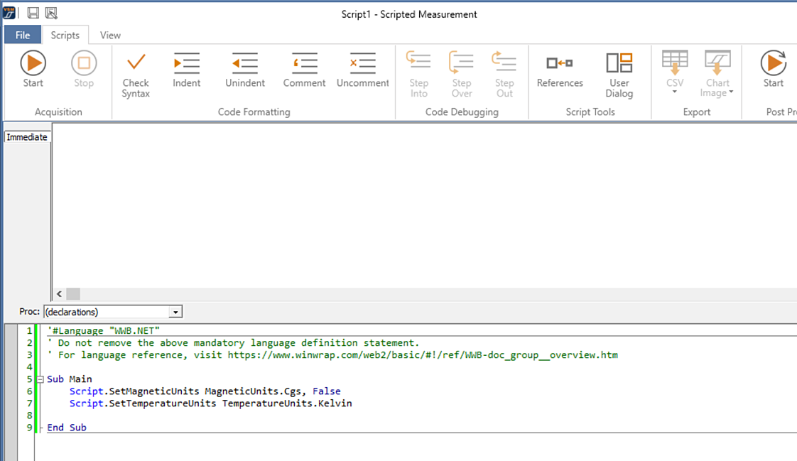 MeasureLINK scripting
