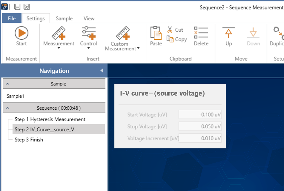 MeasureLINK sequence